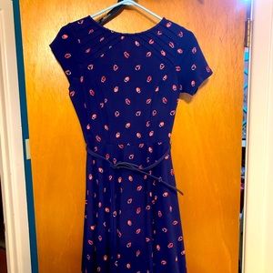 Unique Vintage Ladybug Print Dress